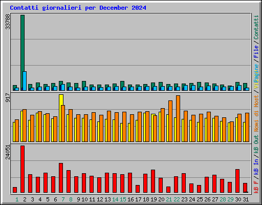 Contatti giornalieri per December 2024