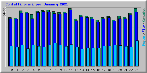 Contatti orari per January 2021